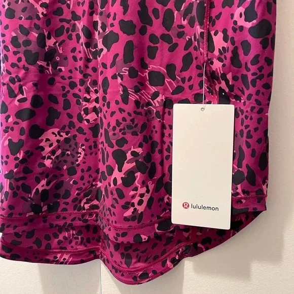 NWT Lululemon Sculp Tank Top Cheetah Print Magenta Purple Size 4 - Picture 7 of 10